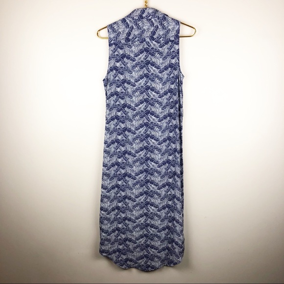 Equipment Silk Dress Banana Leaf Tropical Print - Picture 4 of 8